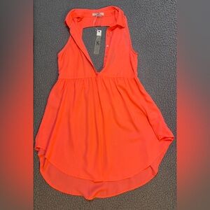 Pink Hi Low Sleeveless Blouse Womens Size Small New With Tags Open Back